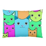 Cat Animals Cartoon Pattern Pillow Case (Two Sides) Front