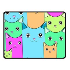 Cat Animals Cartoon Pattern Two Sides Fleece Blanket (small)