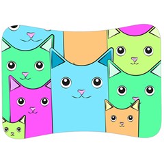 Cat Animals Cartoon Pattern Velour Seat Head Rest Cushion