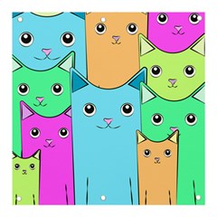 Cat Animals Cartoon Pattern Banner And Sign 3  X 3 