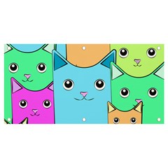 Cat Animals Cartoon Pattern Banner And Sign 4  X 2  by Cendanart