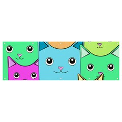 Cat Animals Cartoon Pattern Banner And Sign 12  X 4 