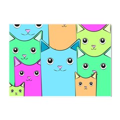 Cat Animals Cartoon Pattern Crystal Sticker (a4)