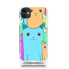 Cat Animals Cartoon Pattern Iphone 11 Tpu Uv Print Case