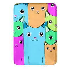 Cat Animals Cartoon Pattern Rectangular Glass Fridge Magnet (4 Pack)