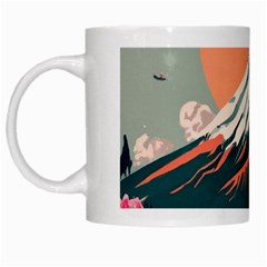 Mountain Landscape Sky Fuji Nature White Mug