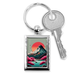 Mountain Landscape Sky Fuji Nature Key Chain (rectangle) by Cendanart