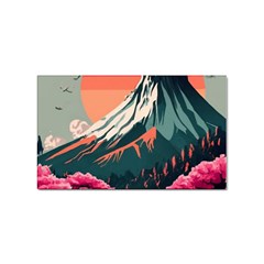 Mountain Landscape Sky Fuji Nature Sticker Rectangular (100 Pack) by Cendanart