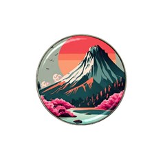 Mountain Landscape Sky Fuji Nature Hat Clip Ball Marker by Cendanart