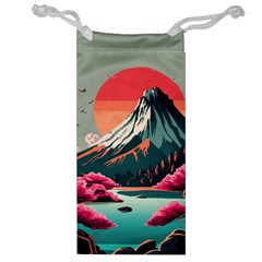 Mountain Landscape Sky Fuji Nature Jewelry Bag by Cendanart