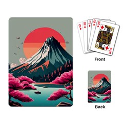 Mountain Landscape Sky Fuji Nature Playing Cards Single Design (rectangle) by Cendanart