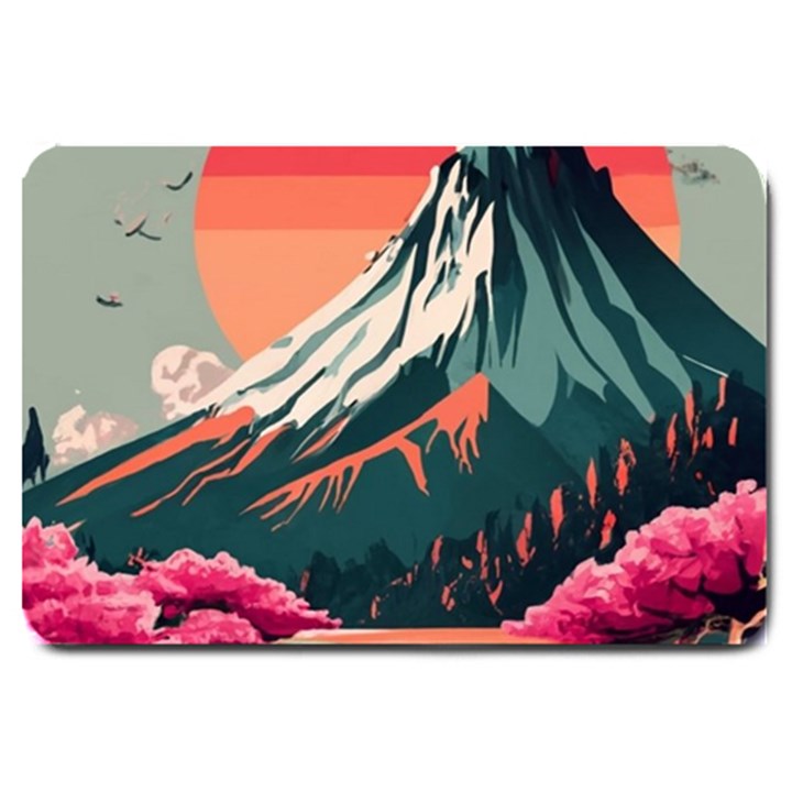 Mountain Landscape Sky Fuji Nature Large Doormat