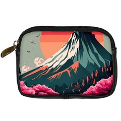 Mountain Landscape Sky Fuji Nature Digital Camera Leather Case by Cendanart