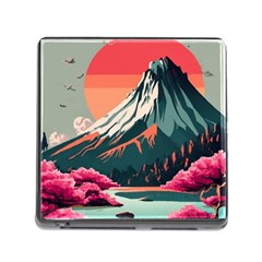 Mountain Landscape Sky Fuji Nature Memory Card Reader (square 5 Slot) by Cendanart