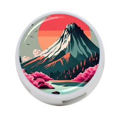 Mountain Landscape Sky Fuji Nature 4-port Usb Hub (two Sides) by Cendanart