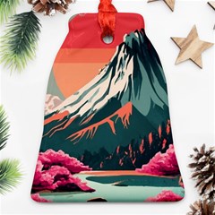 Mountain Landscape Sky Fuji Nature Ornament (bell) by Cendanart