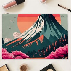 Mountain Landscape Sky Fuji Nature Cosmetic Bag (xxl) by Cendanart