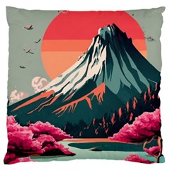 Mountain Landscape Sky Fuji Nature Standard Premium Plush Fleece Cushion Case (two Sides)