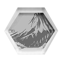 Mountain Landscape Sky Fuji Nature Hexagon Wood Jewelry Box