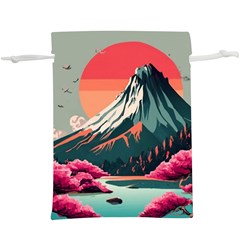 Mountain Landscape Sky Fuji Nature Lightweight Drawstring Pouch (xl) by Cendanart