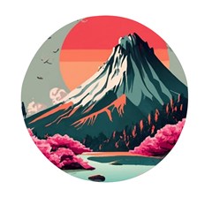 Mountain Landscape Sky Fuji Nature Mini Round Pill Box (pack Of 5) by Cendanart