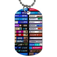 Vintage Cassette Music Old Record Retro Tape Dog Tag (two Sides) by Cendanart