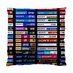 Vintage Cassette Music Old Record Retro Tape Standard Cushion Case (one Side) by Cendanart