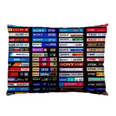 Vintage Cassette Music Old Record Retro Tape Pillow Case by Cendanart