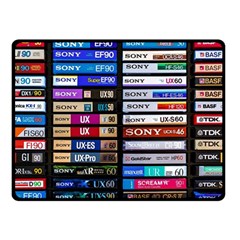 Vintage Cassette Music Old Record Retro Tape Fleece Blanket (small) by Cendanart