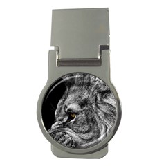 Angry Male Lion Roar Wild Animal Money Clips (round)  by Cendanart