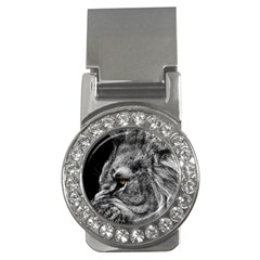 Angry Male Lion Roar Wild Animal Money Clips (cz)  by Cendanart