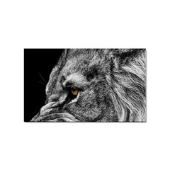 Angry Male Lion Roar Wild Animal Sticker (rectangular) by Cendanart