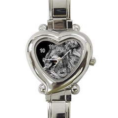 Angry Male Lion Roar Wild Animal Heart Italian Charm Watch by Cendanart