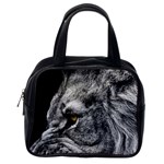 Angry Male Lion Roar Wild Animal Classic Handbag (One Side) Front