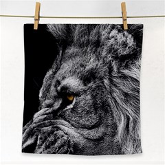 Angry Male Lion Roar Wild Animal Face Towel