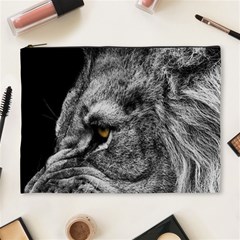 Angry Male Lion Roar Wild Animal Cosmetic Bag (xl) by Cendanart