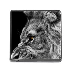 Angry Male Lion Roar Wild Animal Memory Card Reader (square 5 Slot) by Cendanart