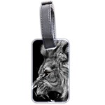 Angry Male Lion Roar Wild Animal Luggage Tag (two sides) Front