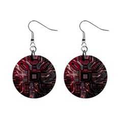 Chip Retro Technology Mini Button Earrings by Cendanart