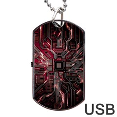 Chip Retro Technology Dog Tag Usb Flash (two Sides) by Cendanart