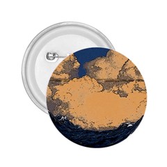 Wave Aesthetic Ocean Retro Sea Vintage 2 25  Buttons by Cendanart