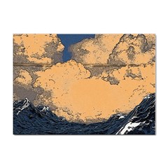 Wave Aesthetic Ocean Retro Sea Vintage Sticker A4 (10 Pack) by Cendanart