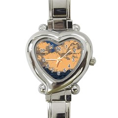 Wave Aesthetic Ocean Retro Sea Vintage Heart Italian Charm Watch by Cendanart