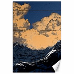 Wave Aesthetic Ocean Retro Sea Vintage Canvas 20  X 30  by Cendanart