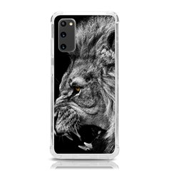 Angry Male Lion Roar Wild Animal Samsung Galaxy S20 6 2 Inch Tpu Uv Case by Cendanart