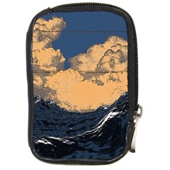 Wave Aesthetic Ocean Retro Sea Vintage Compact Camera Leather Case by Cendanart