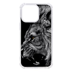 Angry Male Lion Roar Wild Animal Iphone 13 Pro Tpu Uv Print Case by Cendanart