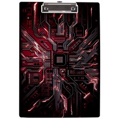 Chip Retro Technology A4 Acrylic Clipboard by Cendanart