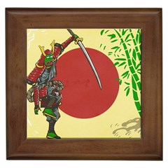 Meme Samurai Artwork Japaneses Framed Tile by Cendanart