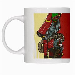 Meme Samurai Artwork Japaneses White Mug by Cendanart